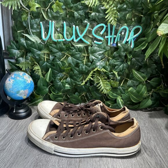 Converse All Star Double Tongue Double Lace Brown Sneakers Mens 13 - Picture 4 of 10